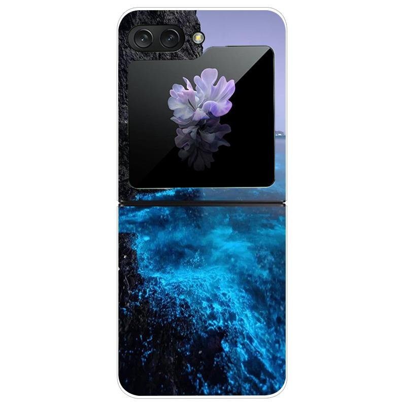 For Samsung Galaxy Z Flip 5 5G Case Cute Transparent PC Hard Case Back Cover For Samsung ZFlip5 Z Flip 5 Phone Coque Flip 5 Capa