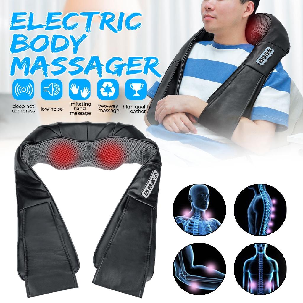 U Type Electrical Massage Shiatsu Back Neck Shoulder Massager Multifunctional Shawl Infrared Heated Kneading Massager