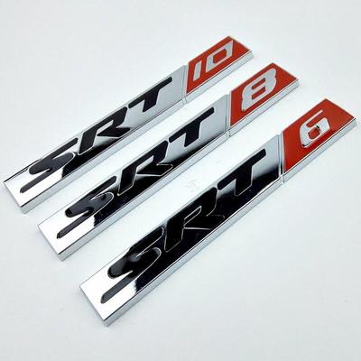 Car-Styling Metal SRT 6 8 10 Emblem Badge Creative Car Sticker 3D Decals Auto Accessories