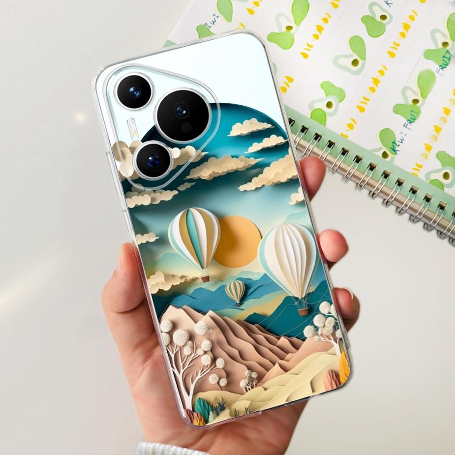 Für Huawei Pura 70 Hülle Niedliche Cartoon Bemalte Abdeckung Klare Silikon Handyhülle Für Huawei Pura 70 Pro Plus Pura70 Pro + Weiche Hülle
