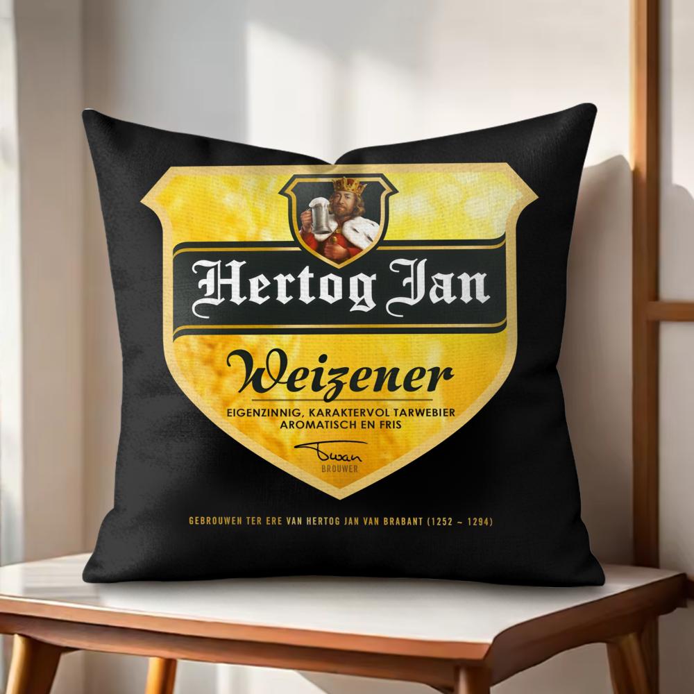 HHERTOG JANS Cushion Cover Natural Linen Organic Fabric DoubleSided Printing Couch Pillow Covers Home Decor