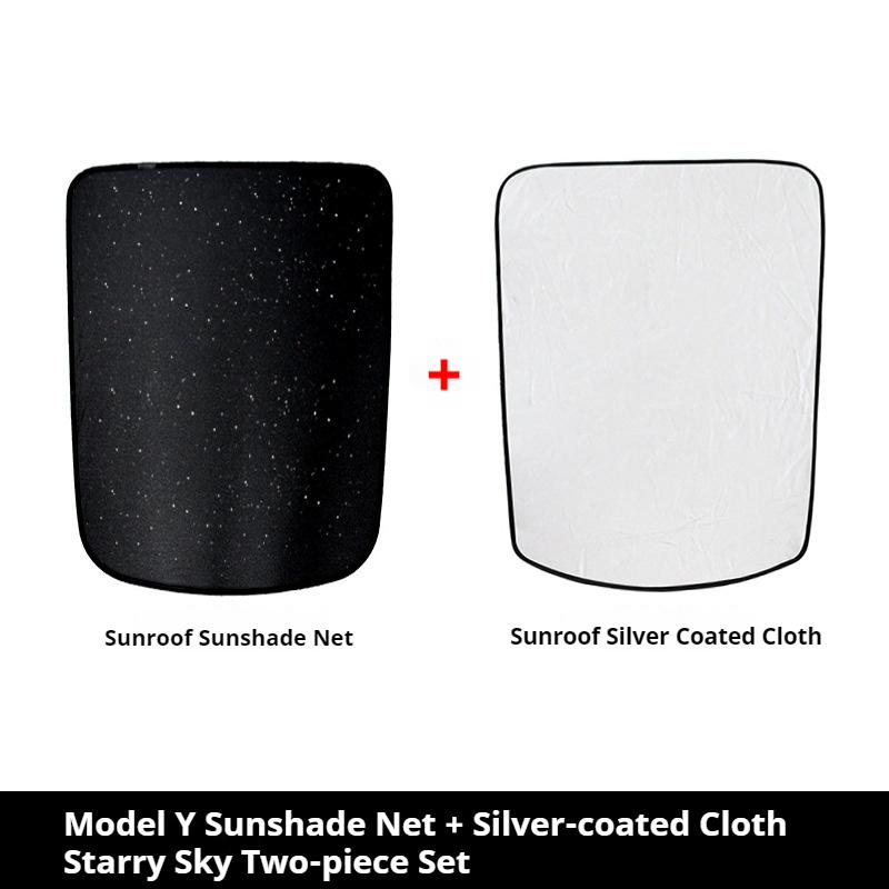 For Tesla Model 3/Y Model 3 Highland Model Y Juniper 2025+ Ice Cloth Buckle Glass Roof Sunshade Car Front Rear Sunroof Skylight