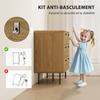 Chest of Drawers, 6 Drawer Dresser - Oak