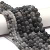 4 6 8 10 12mm Natural Stone Beads Silver Grey Crystal Round Loose Beads For Jewelry Making DIY Bracelets Necklace Accessories