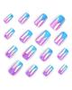 24pcs/Box Detachable Ballerina False Nails Wearable Fake Nails Full Cover Laser Nail Tips Manicure Tool Press On Nails