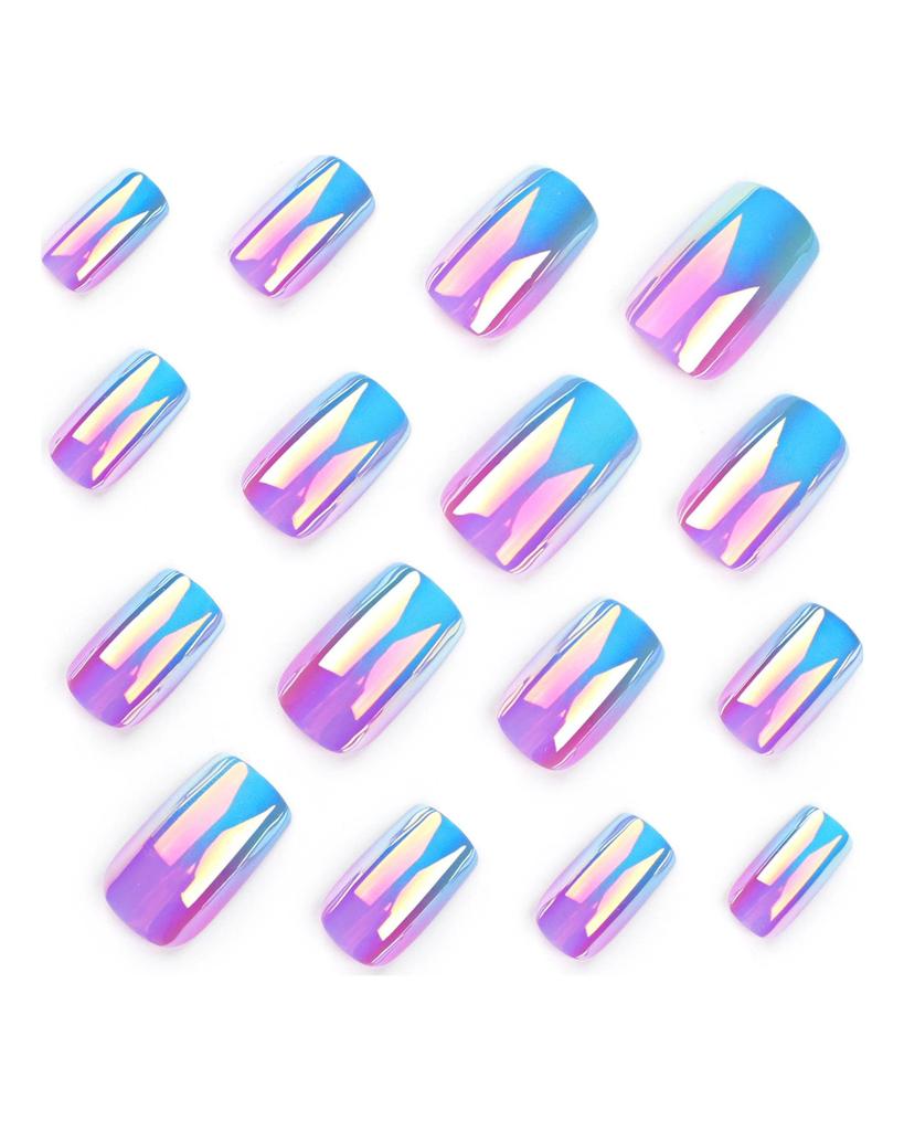 24pcs/Box Detachable Ballerina False Nails Wearable Fake Nails Full Cover Laser Nail Tips Manicure Tool Press On Nails