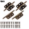4 Stück Holzkistenscharniere, antike Bronze, Kronenscharniere, Schmuck-Geschenkbox, dekorative Scharniere, Schrankscharnier, Spieluhr-Hardware