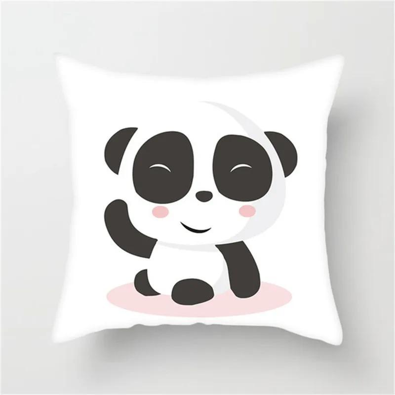 Sofa Bedroom Cute Panda Pillowcase Home Decoration Zipper Pillowcase