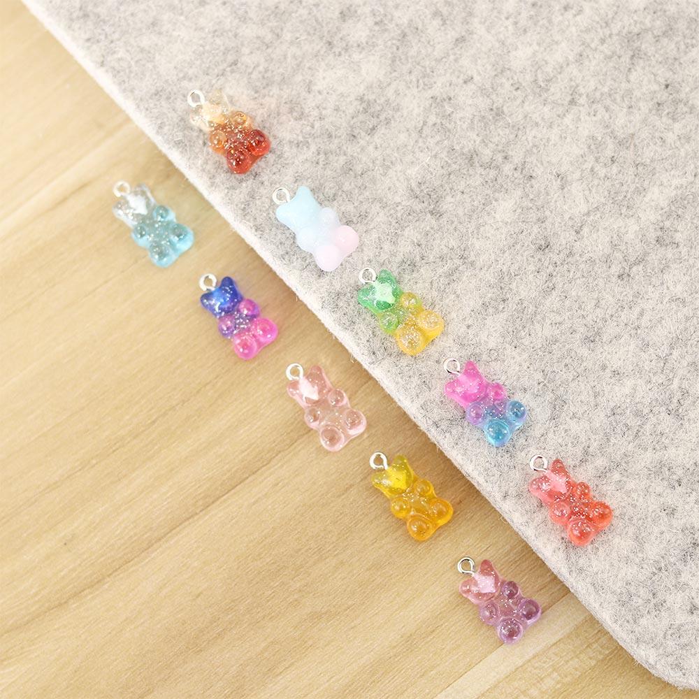 23*11mm For Earrings Necklace Making DIY Decoration Gummy Bear Pendant Jewelry Findings Charms