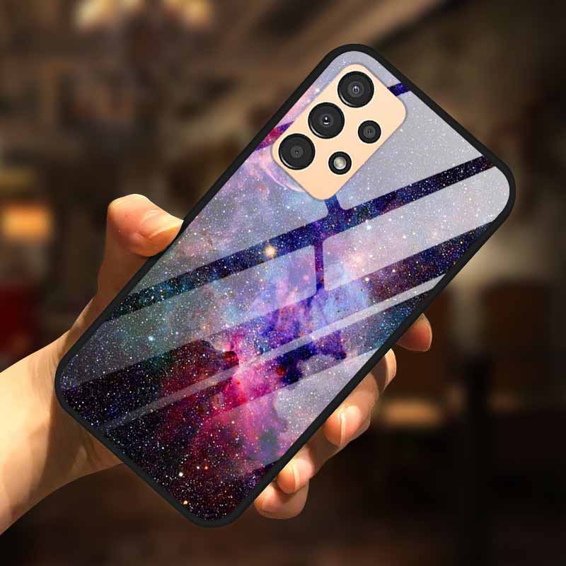 For Samsung A13 Case A23 A52 A72 4G M52 A52S 5G Luxury Tempered Glass Hard Back Cover for Samsung Galaxy A13 4G Phone Cases Capa