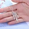 Sterling Color Dreamcatcher Feather Charm Pendant Necklace Pendant Color Dream Catcher Pendant Dramatic Statement Choker Pendant