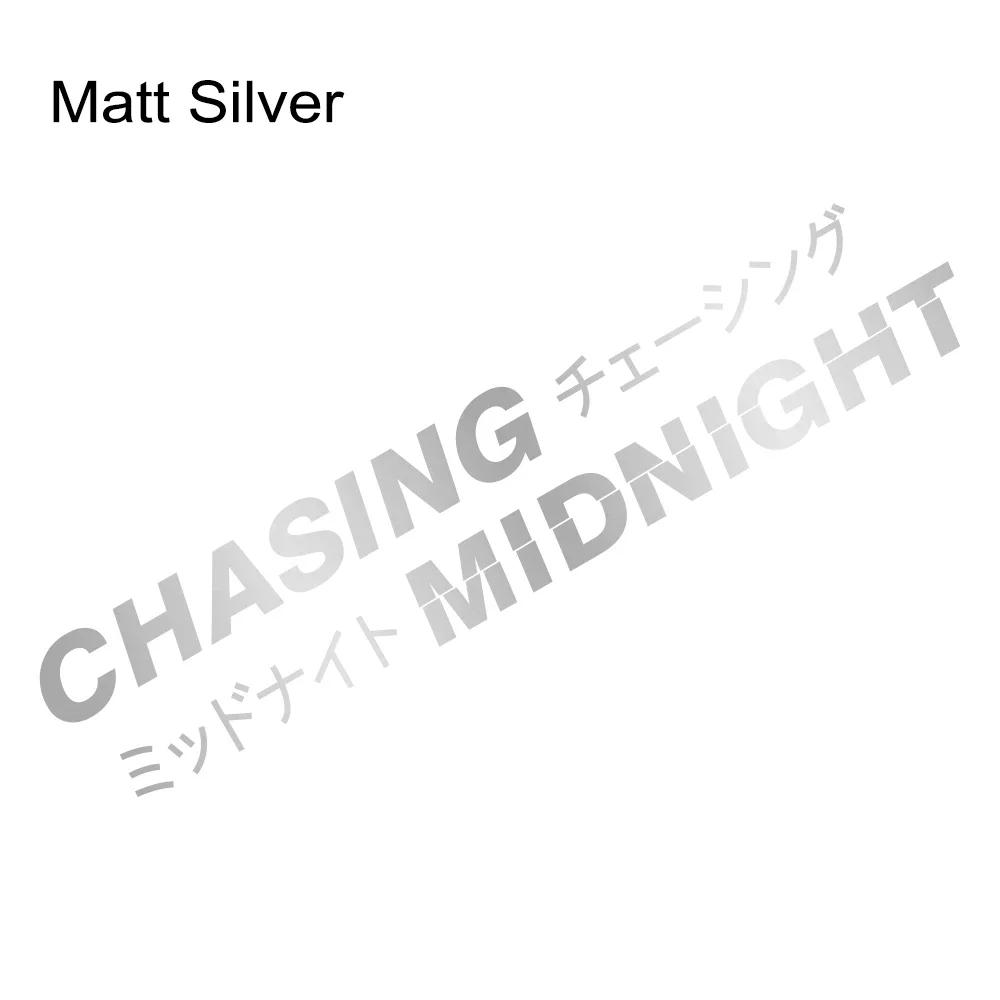 Chasing Midnight Slogan Japanese Kanji Car Windowscreen Stickers JDM Drift Windshield Vinyl Decal Auto Decoration Accessories