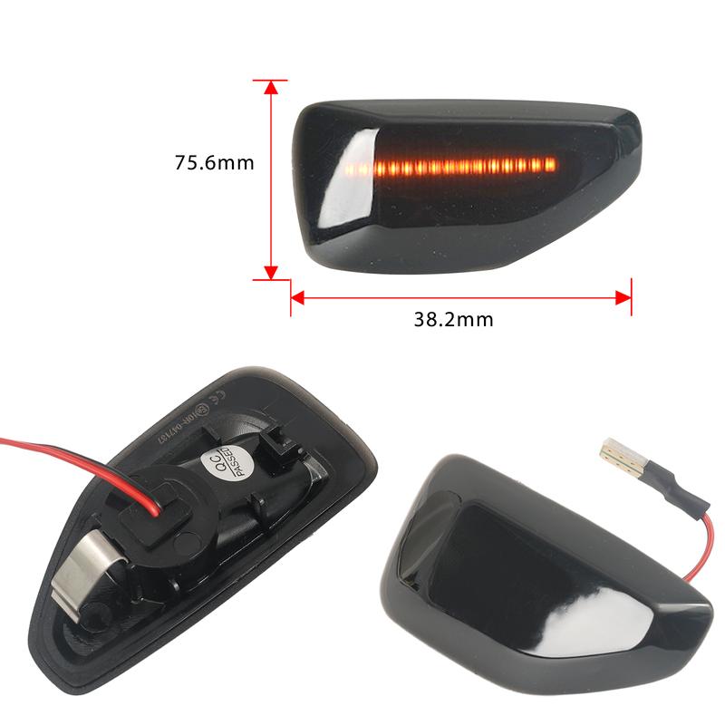 Für Dacia Duster Logan Sandero II Renault Auto LED Dynamischer Seitenmarkierungslicht Sequenzieller Blinker Blinkerlampe E-Prüfzeichen Geprüft