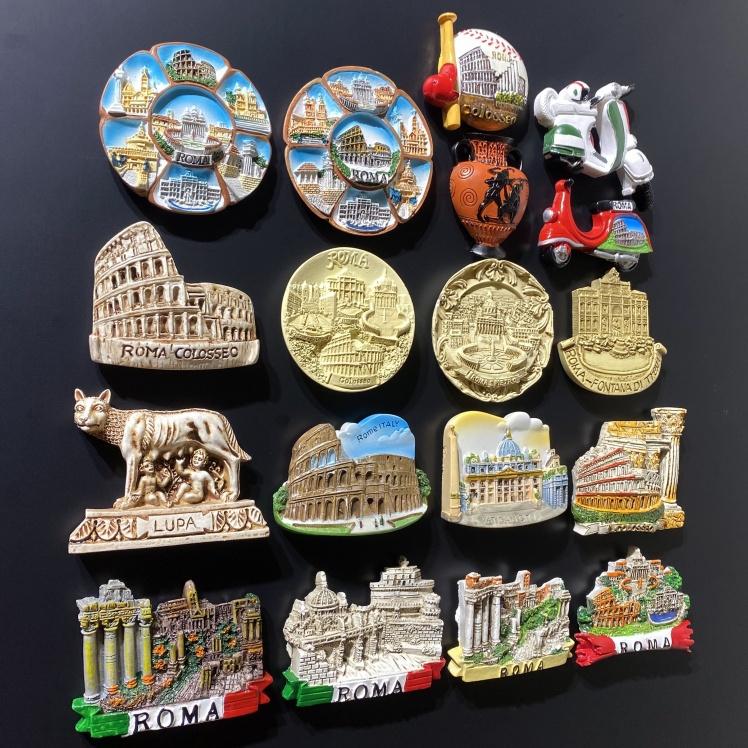 Wahrzeichen Architektonische Attraktionen in Rom, Italien Kühlschrank Magneten Tourist Souvenir Kühlschrank Aufkleber Hause Dekoration