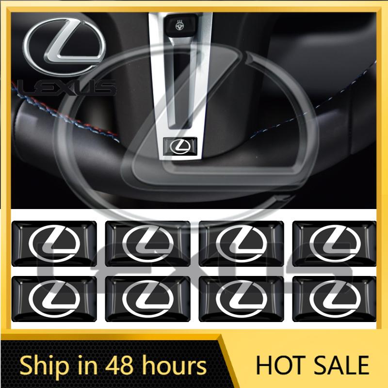 

2026 Hot Interior Stickers 10Pcs Car Steering Wheel Sticker Badge Interior Decoration For Lexus CT200H ES350 GX460 470 IS250 LS4 2pcs