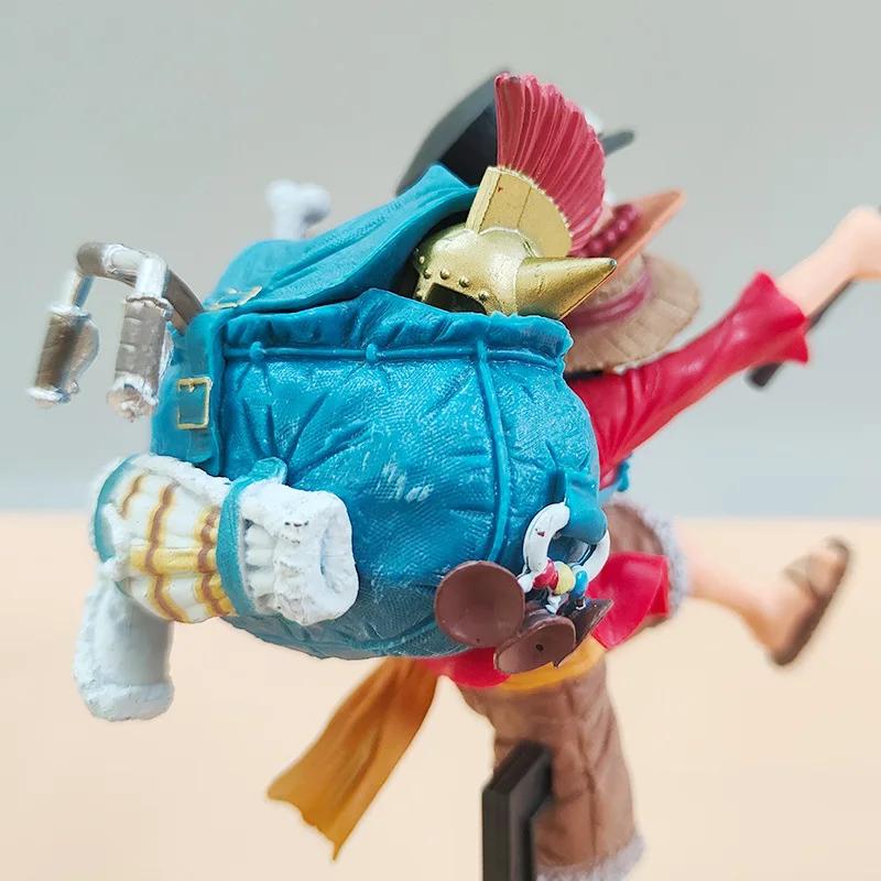 One Piece Character Luffy Three Brothers 3-piece Set/Luffy Saab. Ace Animation Model Office Decoration Children's Collection Gif