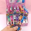 6PCS Cute K-POP Gel Pens Demon Hunters Press 0.5mm Black Ink Acrylic Patch High-Value School Stationery for Students