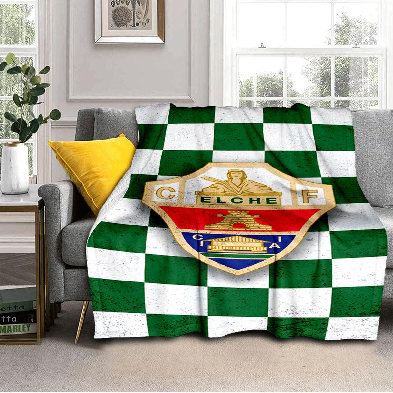 Football Elche Crest Design Blanket Lightweight Ideal Bedding Blanket Perfect for Travel, Camping, Living Rooms, Offices, Sofas, Fan Christmas gift