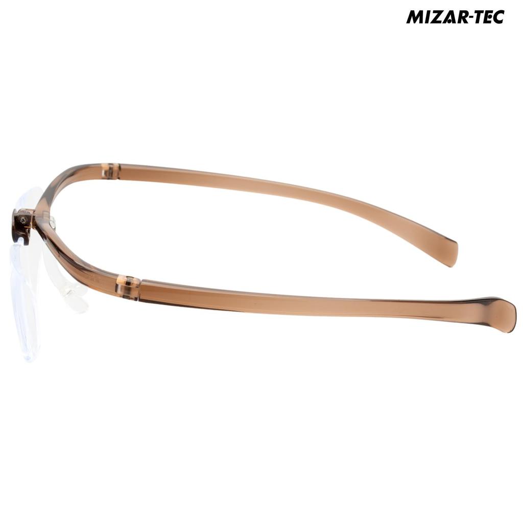 MIZAR-TEC Magnifying Glasses, Blue Light Blocking, 1.6x Magnification, Acrylic Lenses, Case and Lens Cloth Included, Eyeglasses Style, for Work,