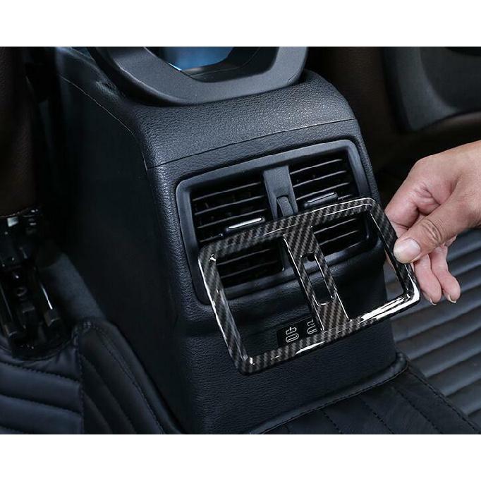 Carbon fiber Rear air outlet vent cover trim 1pcs For BMW X1 2016- F48