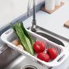 Over the Sink Plastic Colander with Ergonomic Handles for Draining and Washing Vegetables and Fruits