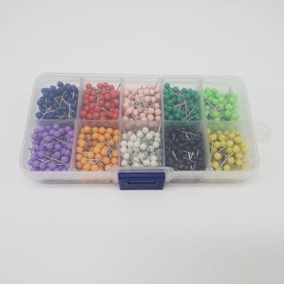 500Pcs Multi-Color Round Head Push Pins Map Tacks for Cork Board Office School DIY Crafts
