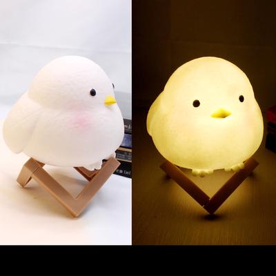 Night Light Silicone Cartoon LED Bedside Lamp Cute Animal Nightlight for Children BedroomBird