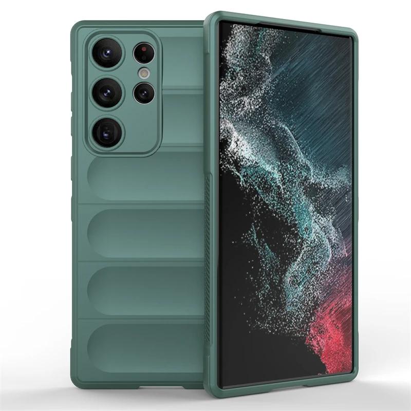 Pro Samsung Galaxy S22 S23 Plus S22 S23 Ultra S21 S23 FE 5g zadní kryt telefon pouzdro z tekutého silikonu proti pádu nárazuvzdorné Coque