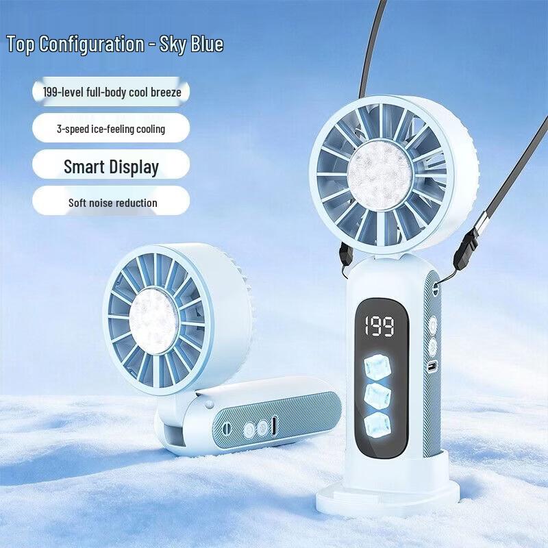 SNGERON Mini USB Foldable Neck Fan with Ice Compress