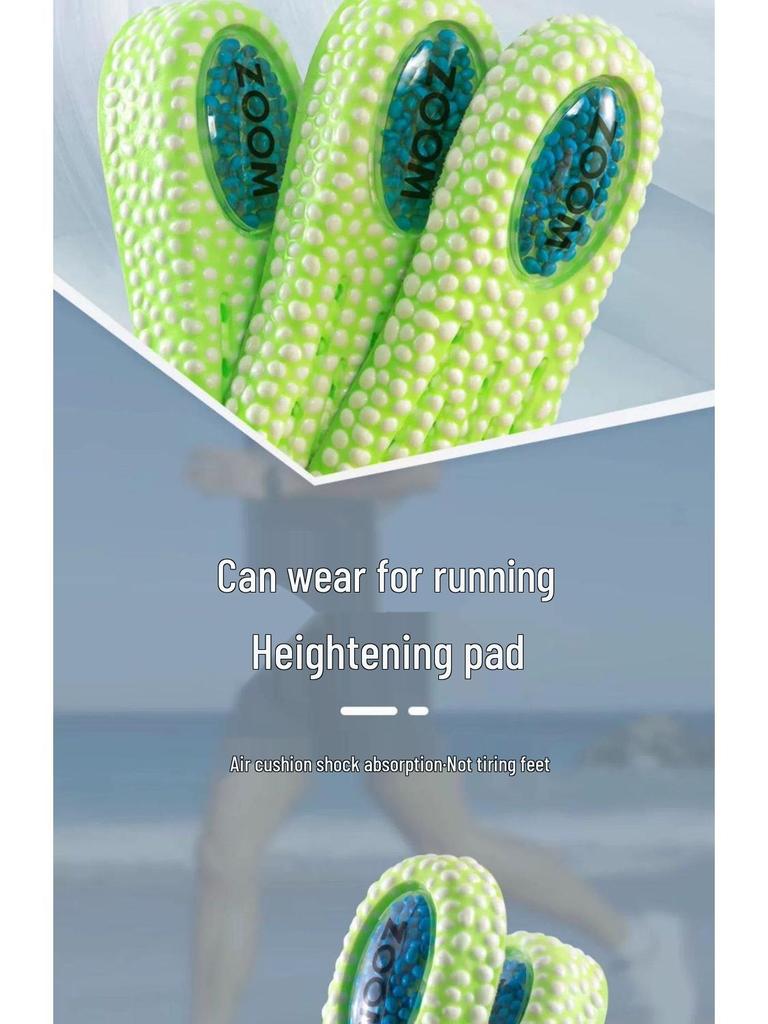 Men's & Women's Air Cushion Sports Insoles: Shock Absorbent, Breathable, Odor Resistant, Height Boosting for Basketball & Running