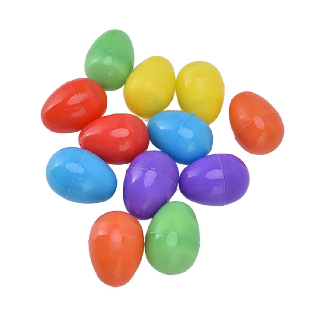 12pcs Easter Eggs Light Up Glowing Decorative DIY Plastic Built In Battery Warm LED Easter Eggs for