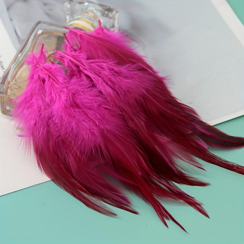 Rooster Feather 3-5inches for Crafts Grizzly Chicken Saddle Fly Tying Feather Dream Cather Jewelry Earring Accessory