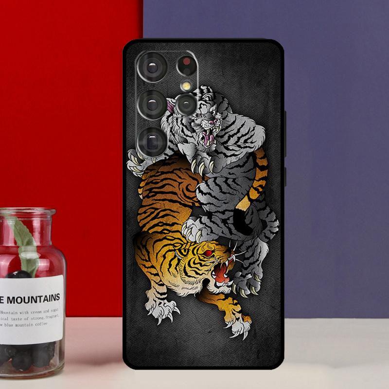 Fashion Animal Tiger Art Funda Case For Samsung Galaxy S25 Ultra S9 S10 S20 S21 FE S22 S23 Plus S24 Ultra Phone Cover