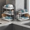 New Dish Drainer Kitchen Storage Organization Stainless Steels Drainer Kitchen Dishes Kitchenware Tableware Drainer Board Rack