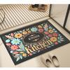 Beautiful Flowers Kitchen Mat Soft Thickened Kitchen Floor Mat Waterproof Non-slip Oil-proof Floor Mat Runner Rug