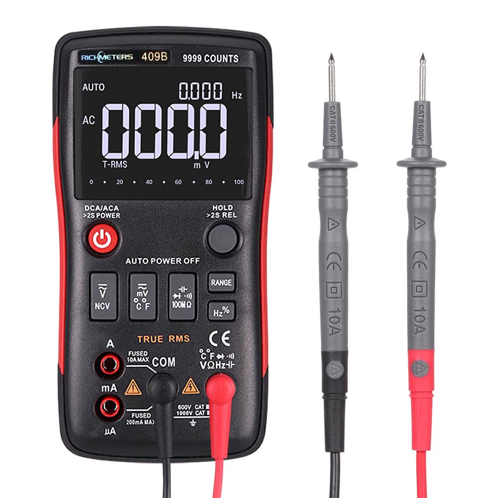 Buy RICHMETERS RM409B True-RMS Digital Multimeter Button 9999 Counts ...