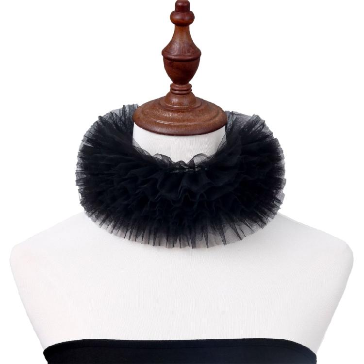 Vintage Gotisk Halskrage Victorian Lager på Lager Volangprydd Choker med Bandage för Kvinnor Flickor Halloween Kostym