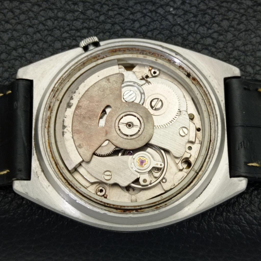 USED VINTAGE SEIKO AUTOMATIC 7009A JAPAN MENS CARTOON BLACK DIAL WATCH a433911-2 R119-a433911