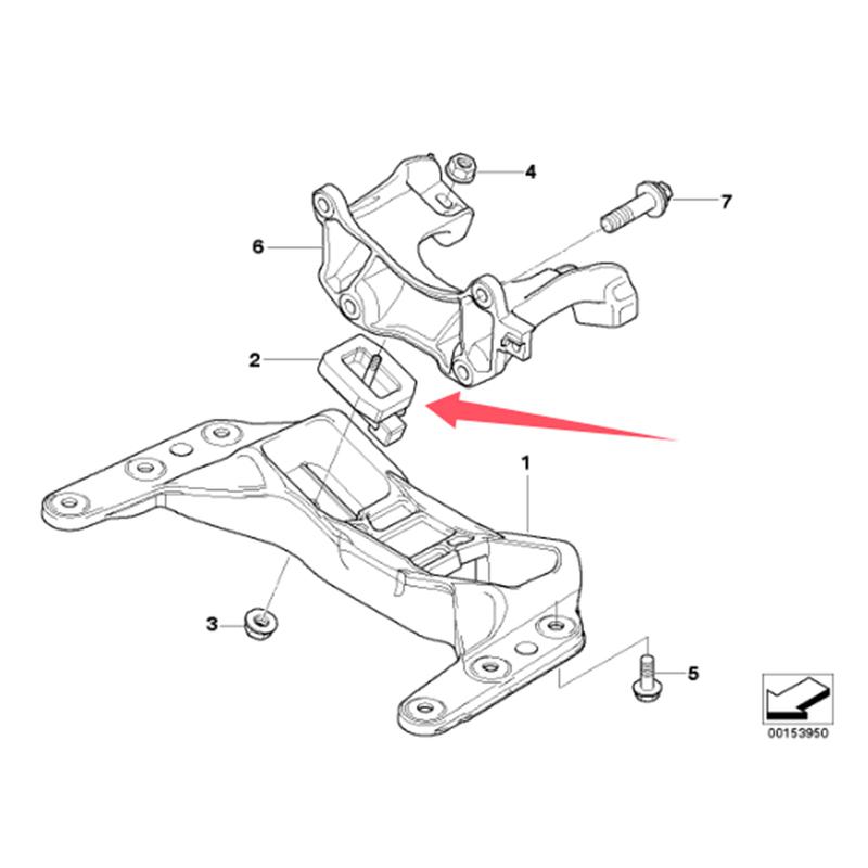 For BMW 5 E60 M5 6 E63 M6 Engine Mount 22312283285 2005-2010 5.0L Bracket Support Accessories