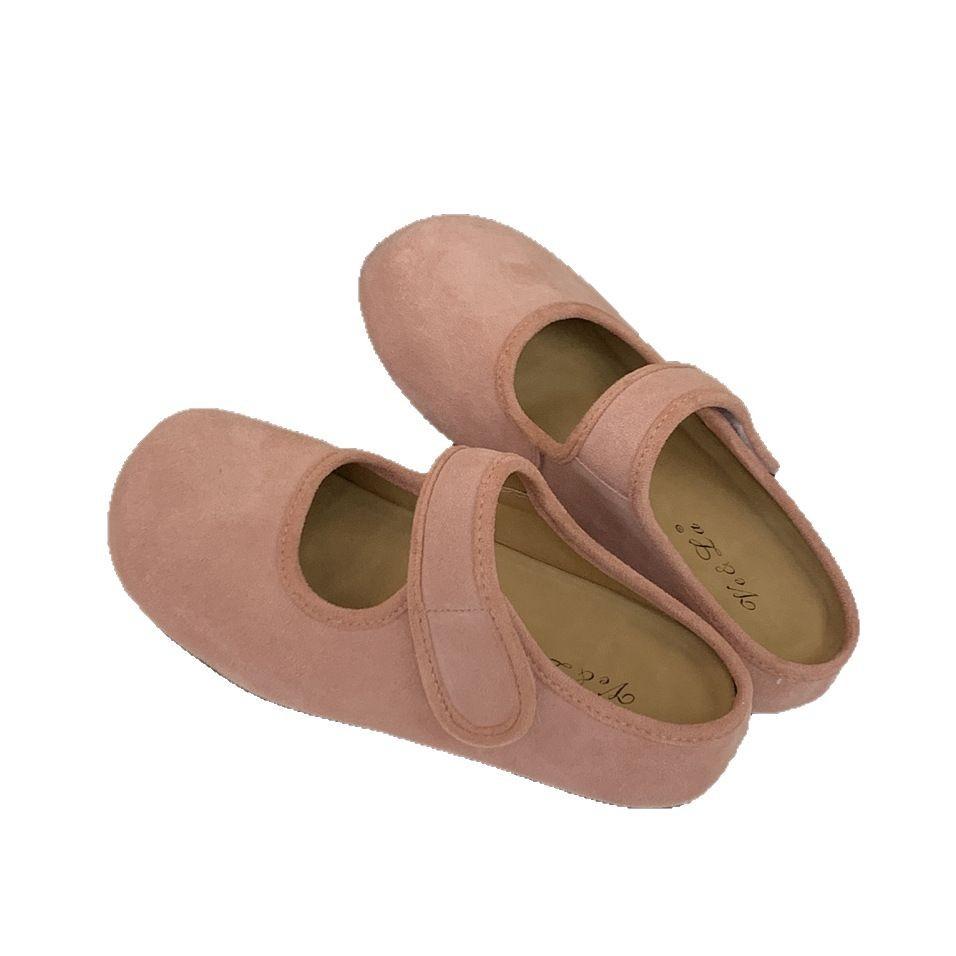 Scarpe Boken con plateau borsa da donna testa di pelle mezze pantofole abbigliamento esterno da donna 2025 nuova primavera Mary Jane a un pedale scarpe singole