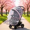 Korean Baby Stroller Mosquito Net: Universal Embroidered Gauze Cover - Breathable, Full Coverage, Summer-Ready.