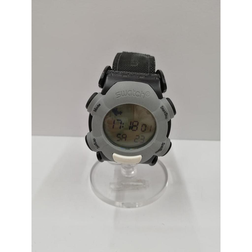 Used SWATCH BLKGRY/4301/9173/belt Repair Digital Watch
