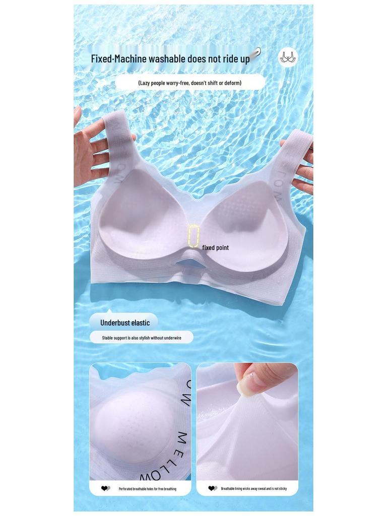 Plus Size Seamless Women’s Push Up Wirefree Icy Wrap Chest Bandeau Bra