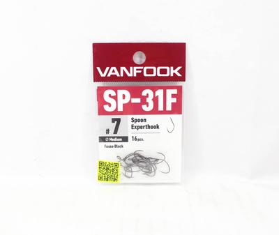 Vanfook SP-31F Spoon Expert Tamaño de Anzuelo Mediano 7, 16/paquete Negro (8941)