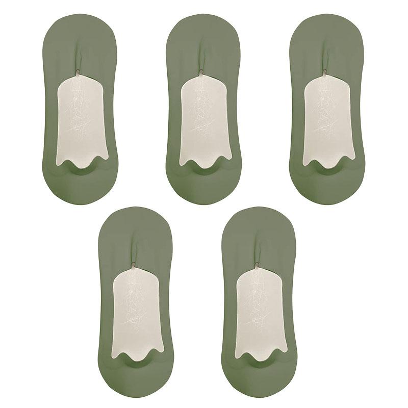 5 Paar Herrensocken Baumwolle Atmungsaktiv Sommer Ultradünn No Show Eisseide Socke Silikon Rutschfeste Sohle Schweißabsorbierend Herren Bootssocke