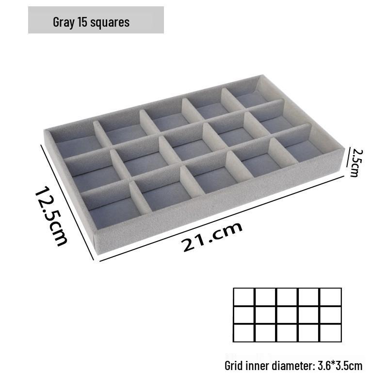 Samt-Schmuckschatulle für Ringe und Ohrringe - Staubdichte Aufbewahrungs- und Vitrinenschachtel