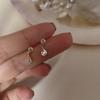 New Silver Color Inlaid Zircon Clover Tassel Earrings For Women Delicate Chain Pendant Earring Party Jewelry Accessories Gifts