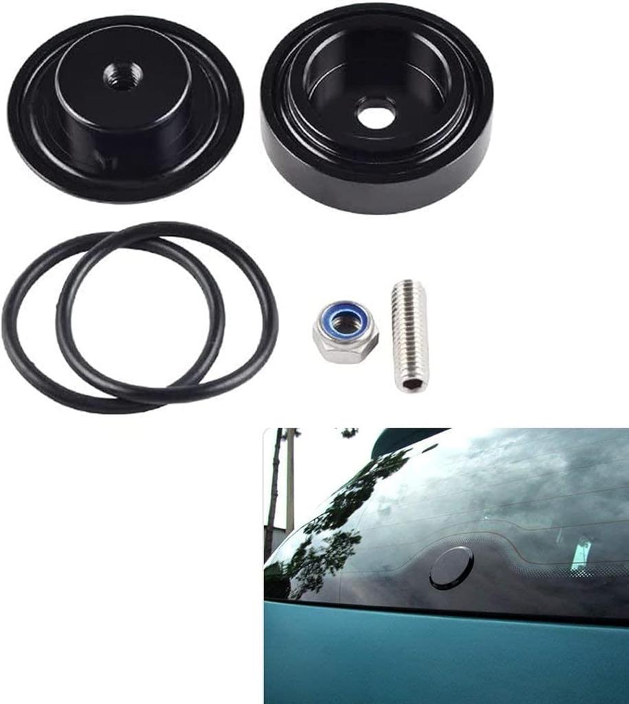 Universal Fit All Vehicle Car Rear Wiperless Kit Wiper Cap Filling Cap (40mm Black)
