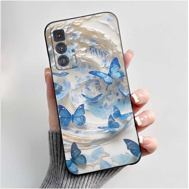 

For Motorola Moto Edge 20 Pro S Pro Case Slim Black TPU Silicone Cover Cartoon Bumper For Motorola Edge20 Pro SPro Phone Cases Motorola Edge S Pro