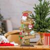 Wood Christmas Tree Decoration Wooden Christmas Tabletop Decor Centerpiece Table Centerpiece Scene Accessories For Mantle
